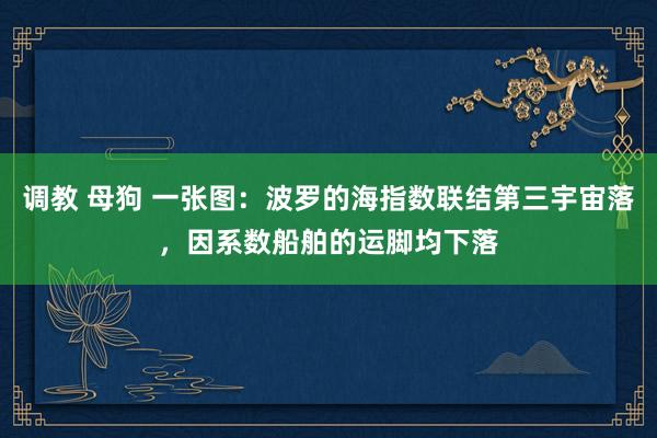 调教 母狗 一张图：波罗的海指数联结第三宇宙落，因系数船舶的运脚均下落