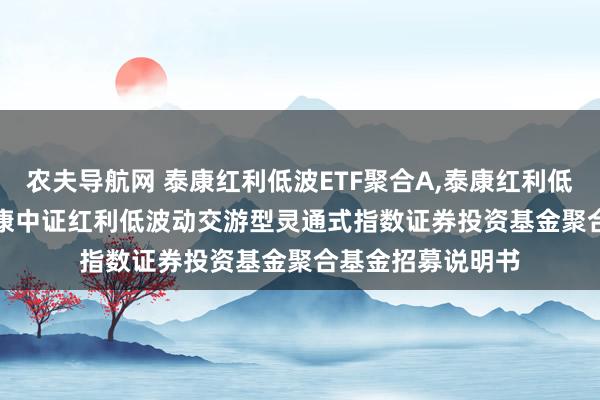 农夫导航网 泰康红利低波ETF聚合A,泰康红利低波ETF聚合C: 泰康中证红利低波动交游型灵通式指数证券投资基金聚合基金招募说明书
