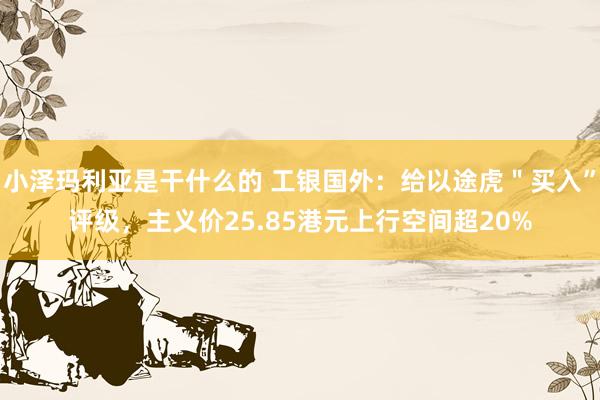 小泽玛利亚是干什么的 工银国外：给以途虎＂买入”评级，主义价25.85港元上行空间超20%