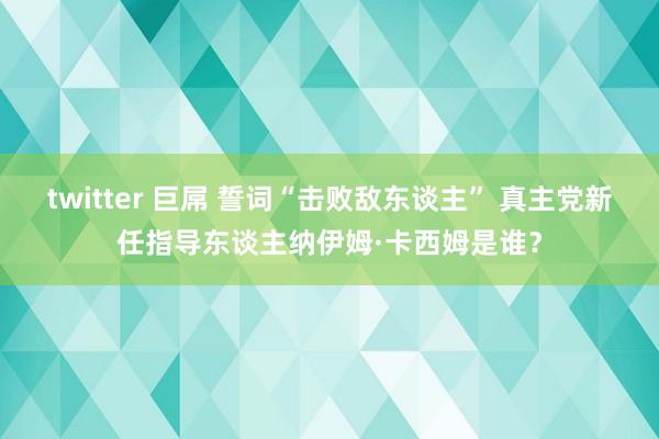twitter 巨屌 誓词“击败敌东谈主” 真主党新任指导东谈主纳伊姆·卡西姆是谁？