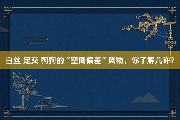 白丝 足交 狗狗的“空间偏差”风物，你了解几许？