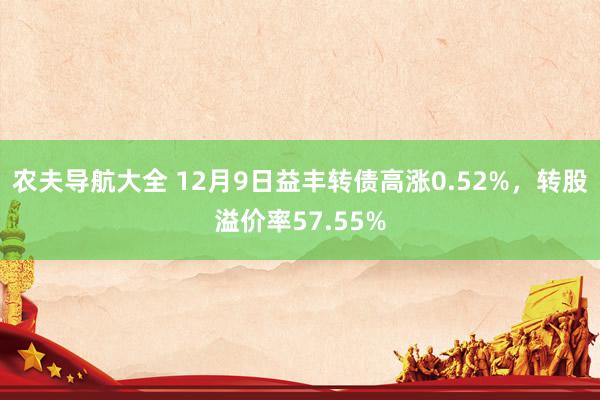 农夫导航大全 12月9日益丰转债高涨0.52%，转股溢价率57.55%