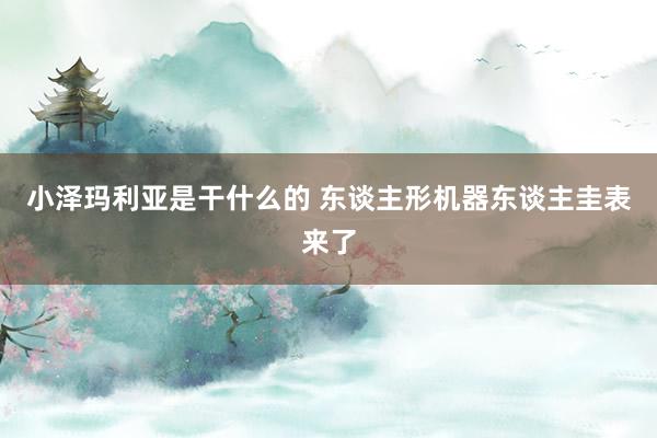 小泽玛利亚是干什么的 东谈主形机器东谈主圭表来了