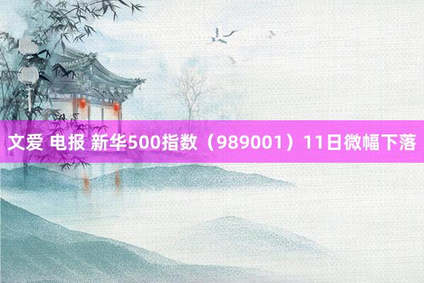 文爱 电报 新华500指数（989001）11日微幅下落