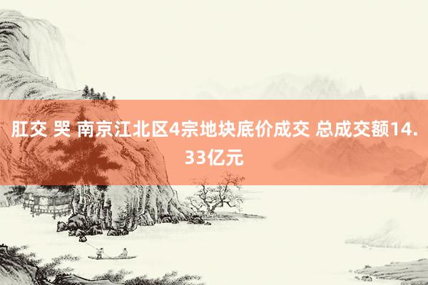 肛交 哭 南京江北区4宗地块底价成交 总成交额14.33亿元