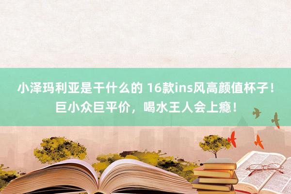 小泽玛利亚是干什么的 16款ins风高颜值杯子！巨小众巨平价，喝水王人会上瘾！