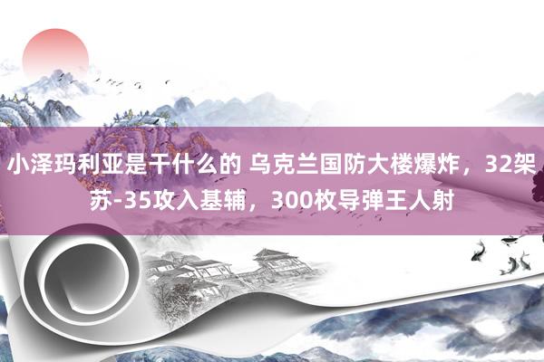 小泽玛利亚是干什么的 乌克兰国防大楼爆炸，32架苏-35攻入基辅，300枚导弹王人射