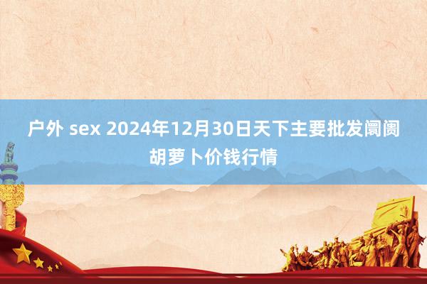 户外 sex 2024年12月30日天下主要批发阛阓胡萝卜价钱行情