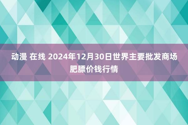 动漫 在线 2024年12月30日世界主要批发商场肥膘价钱行情
