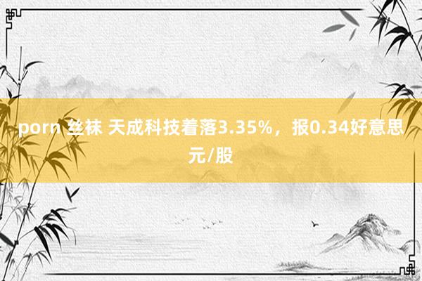 porn 丝袜 天成科技着落3.35%，报0.34好意思元/股