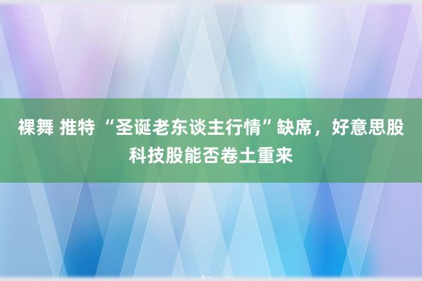 裸舞 推特 “圣诞老东谈主行情”缺席，好意思股科技股能否卷土重来