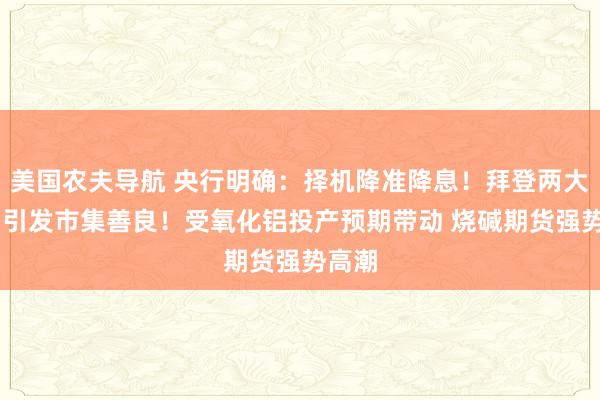 美国农夫导航 央行明确：择机降准降息！拜登两大动作 引发市集善良！受氧化铝投产预期带动 烧碱期货强势高潮