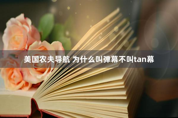 美国农夫导航 为什么叫弹幕不叫tan幕