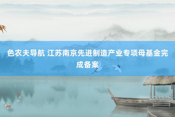 色农夫导航 江苏南京先进制造产业专项母基金完成备案