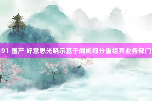 91 国产 好意思光晓示基于阛阓细分重组其业务部门